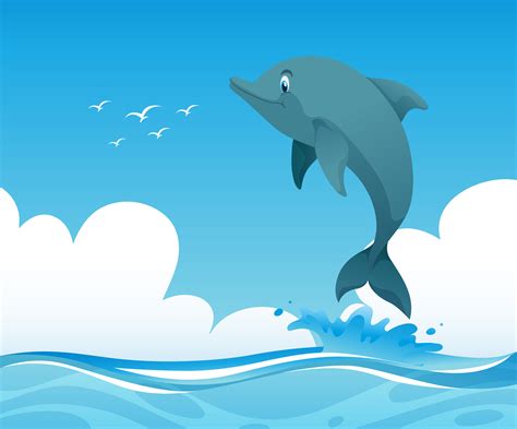 Dolphin Jumping Vector Art Icons And Graphics For Free Download