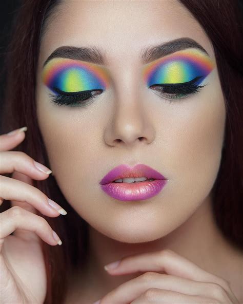 Neon Multicolor Makeup More Neon Makeup Colorful Eye Makeup Crazy