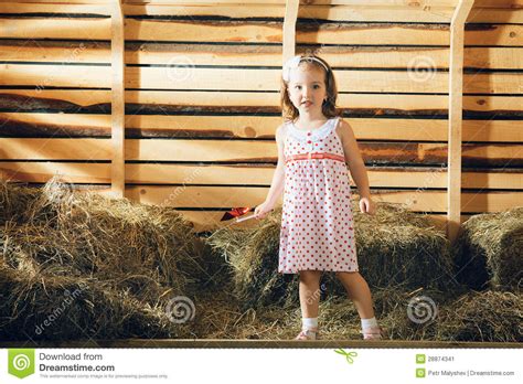 Girl On Hayloft Stock Image Image Of Outdoor Girl Cute 28874341