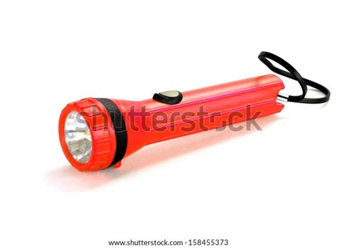 Red Torch Light On White Background Stock Photo 158455373 Shutterstock