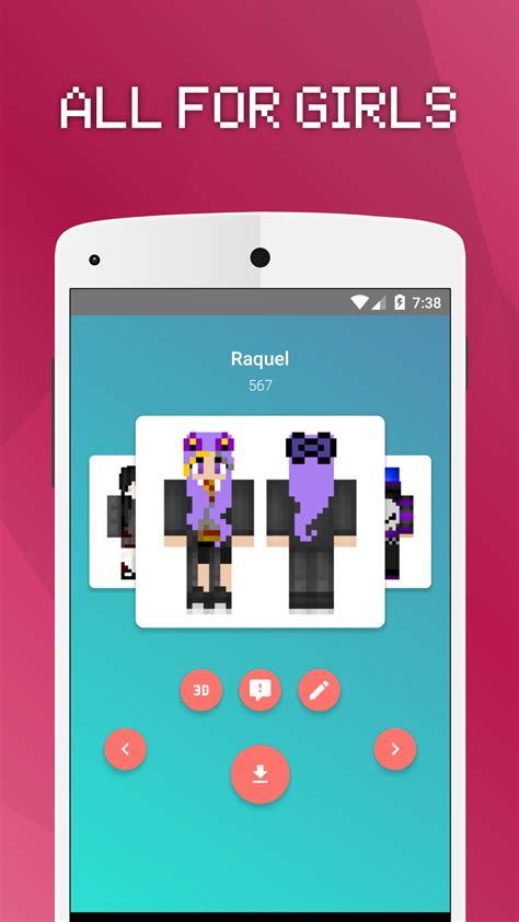 Girls Skins For Minecraft Pe Appstore For Android