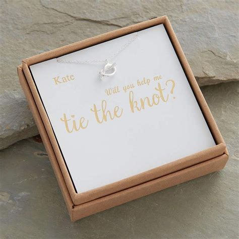 Attic Handmade Will You Help Me Tie The Knot Necklace Wedding