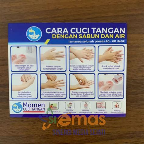 Jual Papan Akrilik 5 Momen Cuci Tangan Rumah Tangga Akrilik Cara Cuci