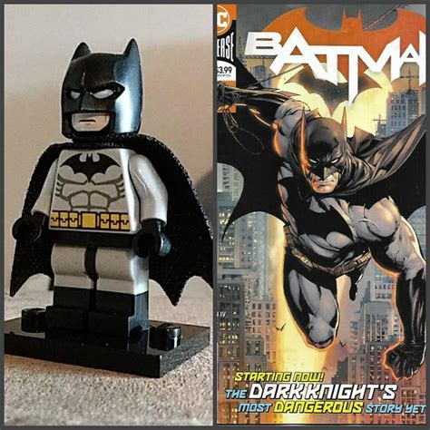 Made My First Custom Lego Minifigure A Classic Black And Grey Batman