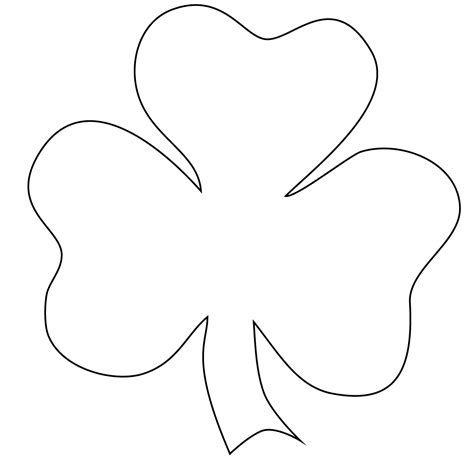 Three Leaf Clover Outline Shamrock Coloring Pages Shamrock Pictures