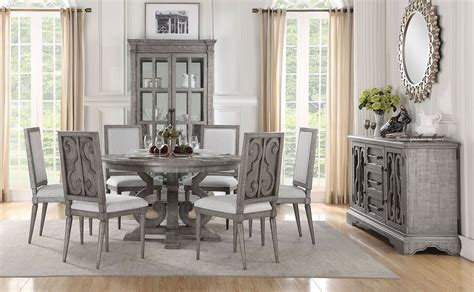 The clear glass top and chrome base are a perfect pairing. Artesia Round Dining Room Set by Acme Furniture ...