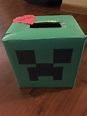 Minecraft creeper Valentine's box! | Valentine day cards, Kids ...