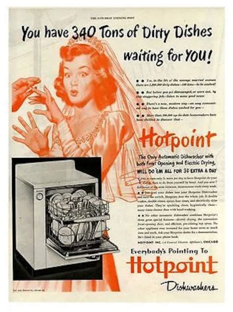 S Hotpoint Dishwasher Advertising Poster A A A Etsy