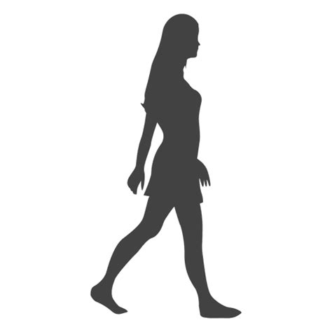 Girl Walking Barefoot Silhouette Transparent Png And Svg Vector File