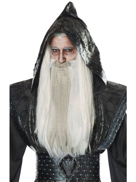 Long Black Merlin Wizard Outfit Mens Medieval Dark Wizard Costume