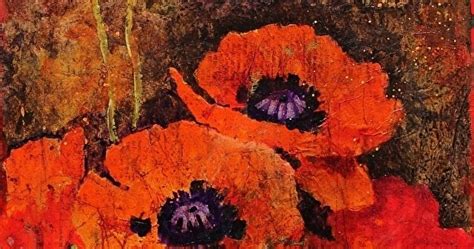 Carol Nelson Fine Art Blog Flower Art Painting Batik Poppies By