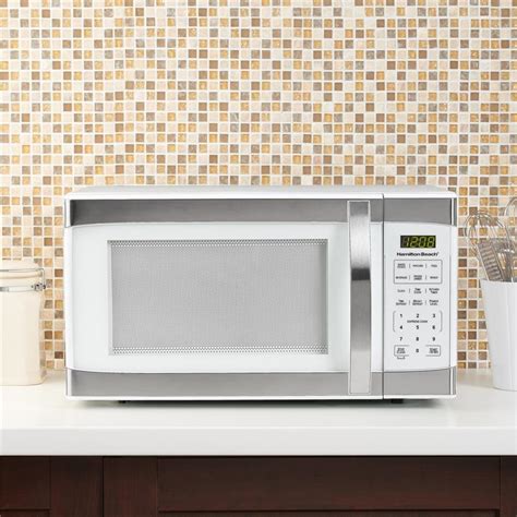 Hamilton Beach 1 1 Cu 1000w Stainless Steel Microwave Oven White Ref Mounts For Less