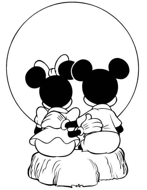 Minnie And Mickey Mouse Coloring Pages Coloring Home