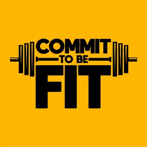 Premium Vector Commit To Be Fit Workout And Fitness Gym Motivation