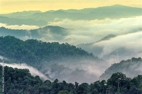 Sunrise Tropical Mountain Kaeng Krachan National Park Panoen Thung