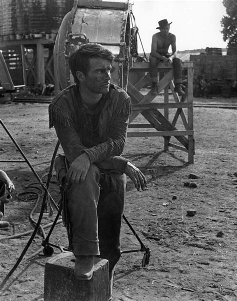 Montgomery Clift Taking A Break On The Set Of Red River