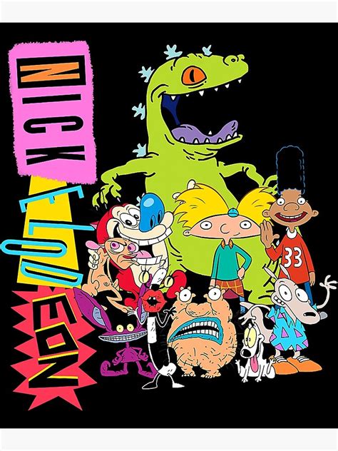 Nickelodeon Throwback Retro Character Poster For Sale By