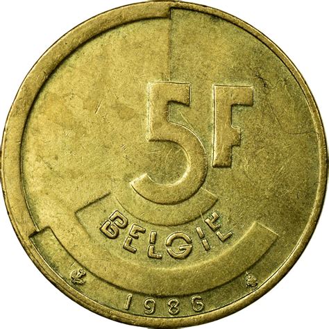 Collectable belgium belgique coin 5 fr franc 1975 buy now $2.83. #317607 Coin, Belgium, 5 Francs, 5 Frank, 1986, AU(55-58), Brass Or | eBay