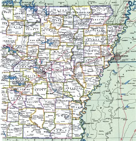 Arkansas County Map With Roads World Map