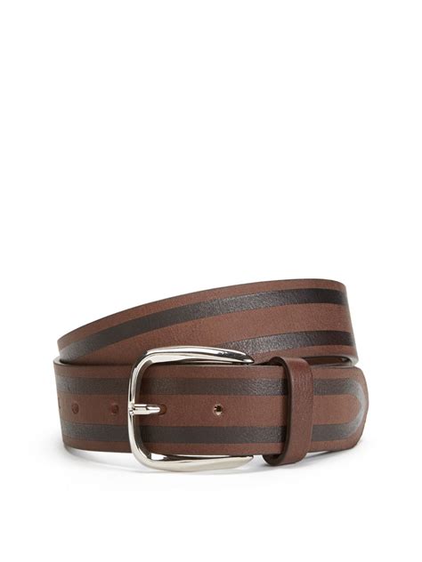 Striped Leather Belt Mens Fashion Fashion Accessories