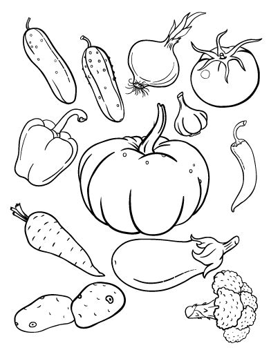 Vegetable coloring pages are a set of printable pictures for children with numerous educational values. Free Vegetables Coloring Page