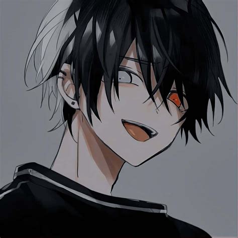 Download Anime Boy In Black And White Anime Pfp Wallpaper
