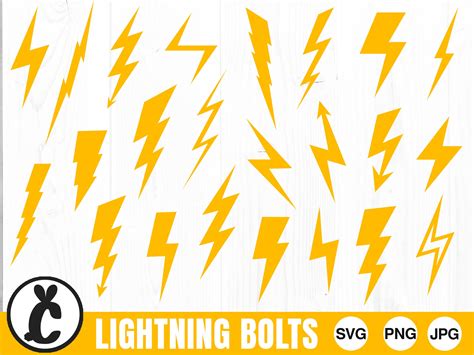 Lightning Bolts Svg Png  Commercial Use Digital Cut Etsy