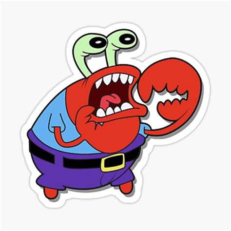 Mr Crabs Funny Cartoon Anime Manga T Sticker For Sale By