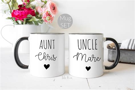 Personalized Aunt Uncle Mug Set Aunt And Uncle Gift Aunt And Etsy