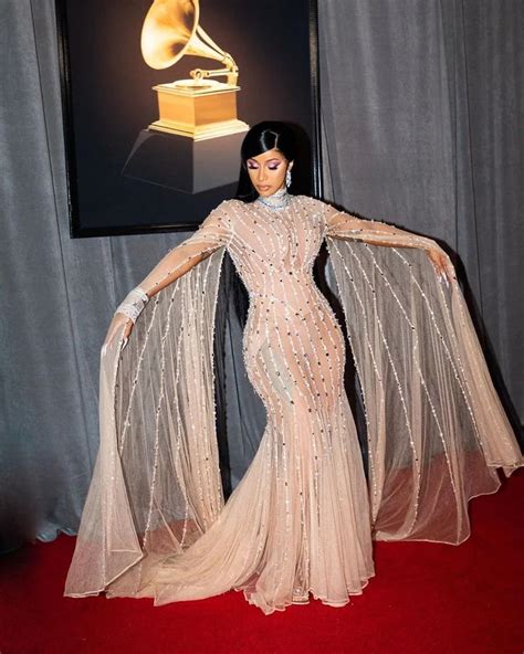 Cardi B Skipped The Grammys Red Carpet But Heres Her Look Nice