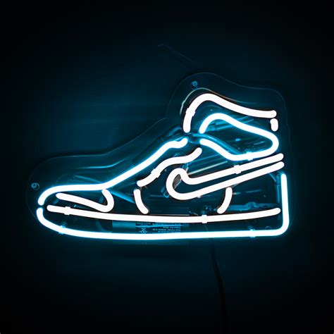 Nike Air Jordan 1 Neon Sign Retro Unc Neon X Wallpaper Iphone