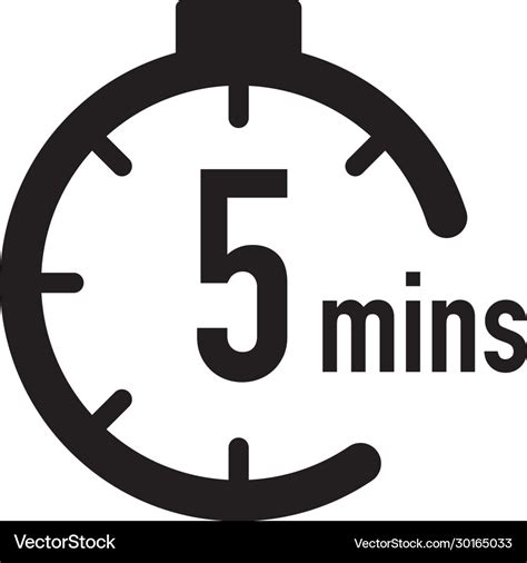 Minutes Timer Stopwatch Or Countdown Icon Time Vector Image
