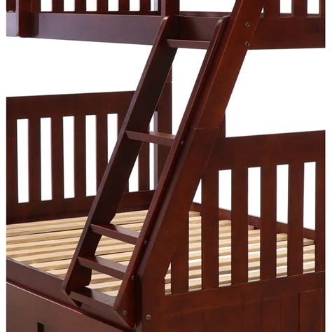 Oshome Rich Merlot Twin Over Full Bunk Bed In The Bunk Beds Department