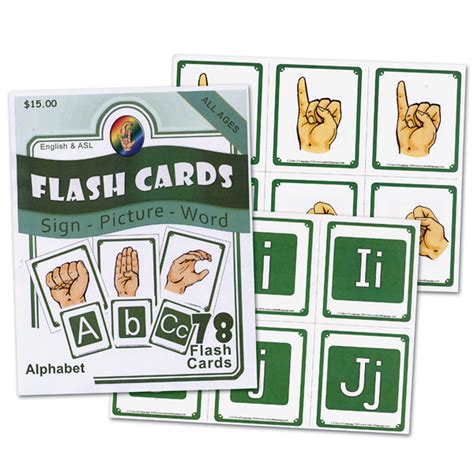 Asl Alphabet Flash Cards Education