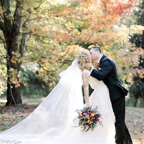 Maybe you would like to learn more about one of these? A fall wedding at Walnut Hill Farms with a dreamy vail and long sleeve dress photographed by ...
