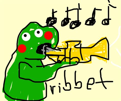 Frog Playing The Trumpet Drawception