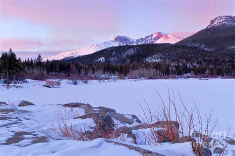 Longs Peak And Lily Lake Sunrise In Estes Park Colorado Photograph By