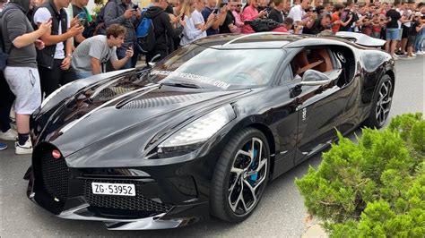 Girl Driving €167m Bugatti La Voiture Noire Exhaust Sound And Revs Youtube