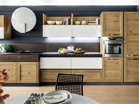 Cucina Rovere Chiaro Moderna Lineare Componibile Arrex In Offerta