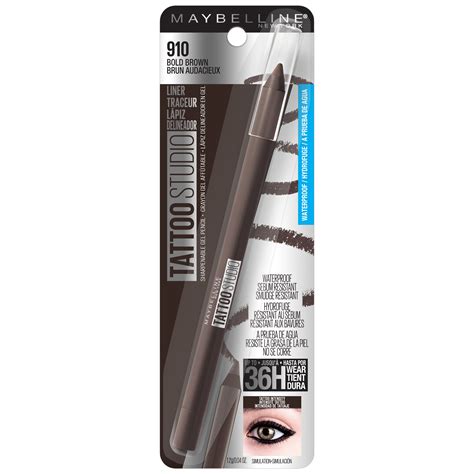 Maybelline Tattoo Studio Waterproof Eyeliner 910 Bold Brown Shop