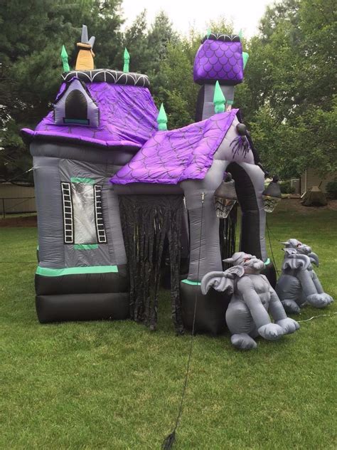 Gemmy Halloween Prop Inflatable Haunted House Bounce House Castle