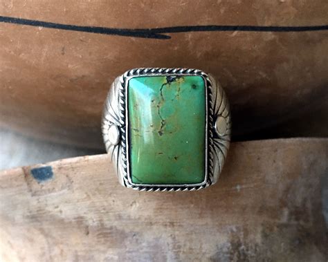 Men S Turquoise Ring Size 12 Navajo Made Native American Indian