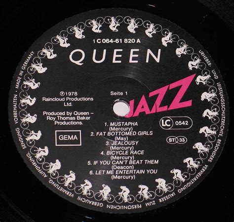 Queen Jazz English Pop Rock 12 Lp Vinyl Album Cover Gallery