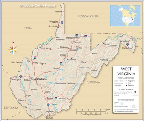 State Map Of West Virginia City Map Of West Virginia Dewsp