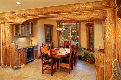 Hybrid Log House Traditional Dining Room Vancouver By Sitka Log Homes