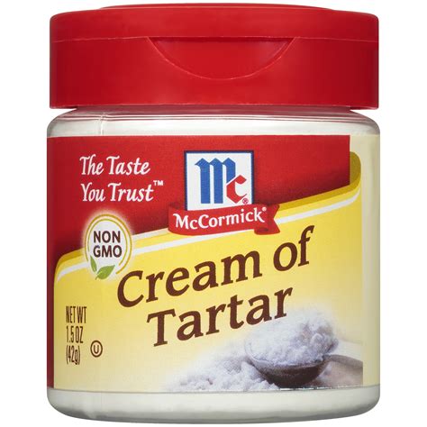Scientifically, it is known as potassium bitartrate or potassium hydrogen tartrate. McCormick® Cream of Tartar 1.5 oz. Shaker | La Comprita