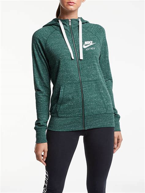 Nike Sportswear Gym Vintage Full Zip Hoodie Teal At John Lewis And Partners