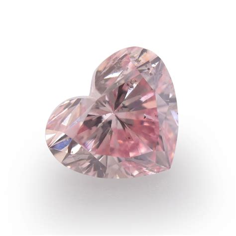 017 Carat Fancy Pink Diamond 6pr Heart Shape Si2 Clarity Argyle