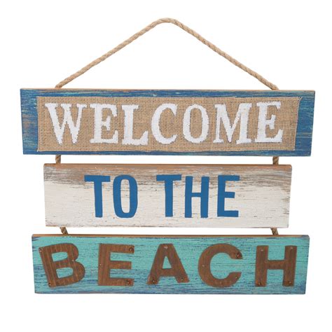 Welcome To The Beach Sign Beachcombers Coastal Life