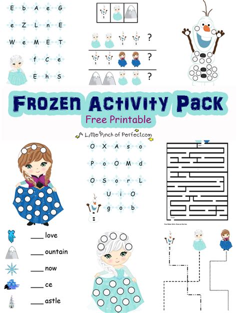 Disney Frozen Inspired Free Printable Activity Pack For Kids